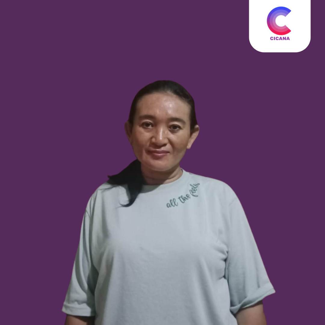 Indrawati, 43tahun, Asal Bekasi, Beberes momong, Pengalaman 2tahun, Gaji 2.5jt